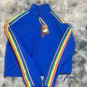 Woman’s Royal blue rainbow jacket size medium